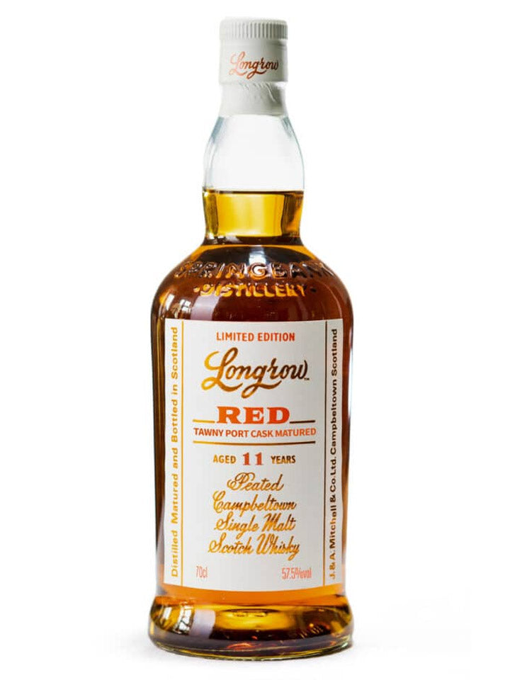 Longrow 11 Year Old Red Tawny Port Cask Matured Peated Campbeltown Single Malt Scotch Whisky 700mL