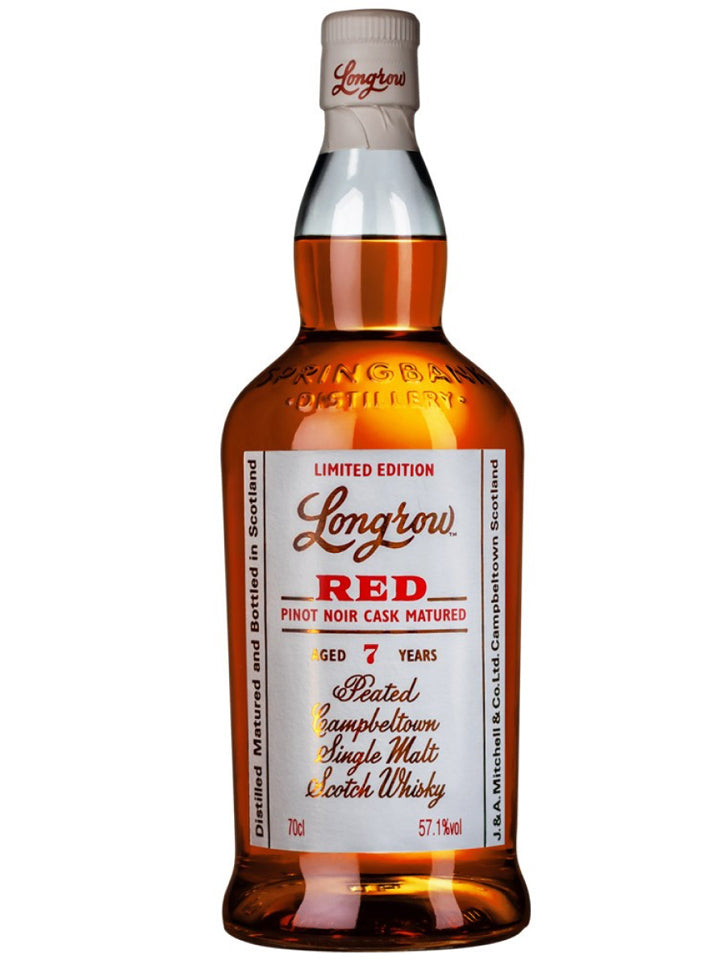 Longrow 7 Year Old Red Pinot Noir Cask Matured Peated Campbeltown Single Malt Scotch Whisky 700mL