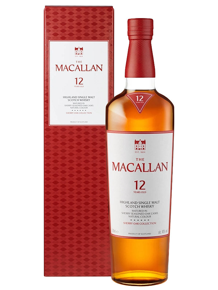 The Macallan 12 Year Old Sherry Oak Single Malt Scotch Whisky 700mL