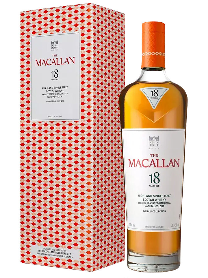 The Macallan Colour Collection 12,15,18 & 21 Year Old Single Malt Scotch Whisky 700mL