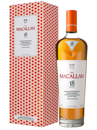 The Macallan Colour Collection 12,15,18 & 21 Year Old Single Malt Scotch Whisky 700mL