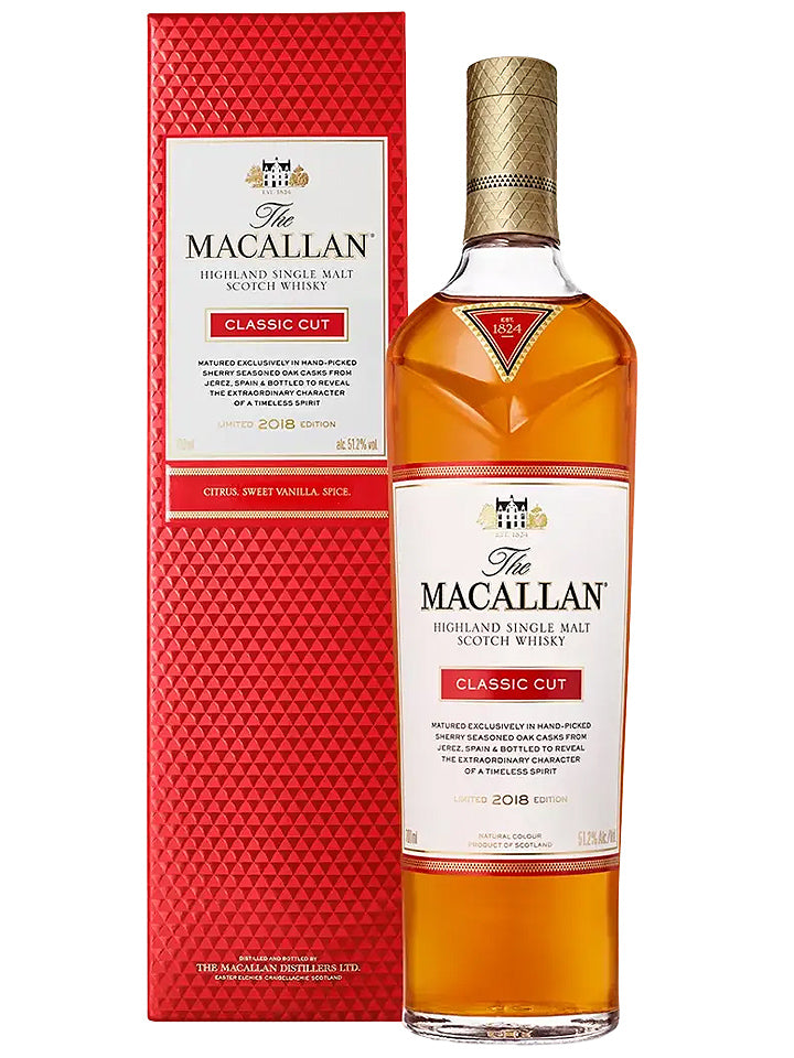 The Macallan Classic Cut 2018 Second Edition Cask Strength Single Malt Scotch Whisky 700mL