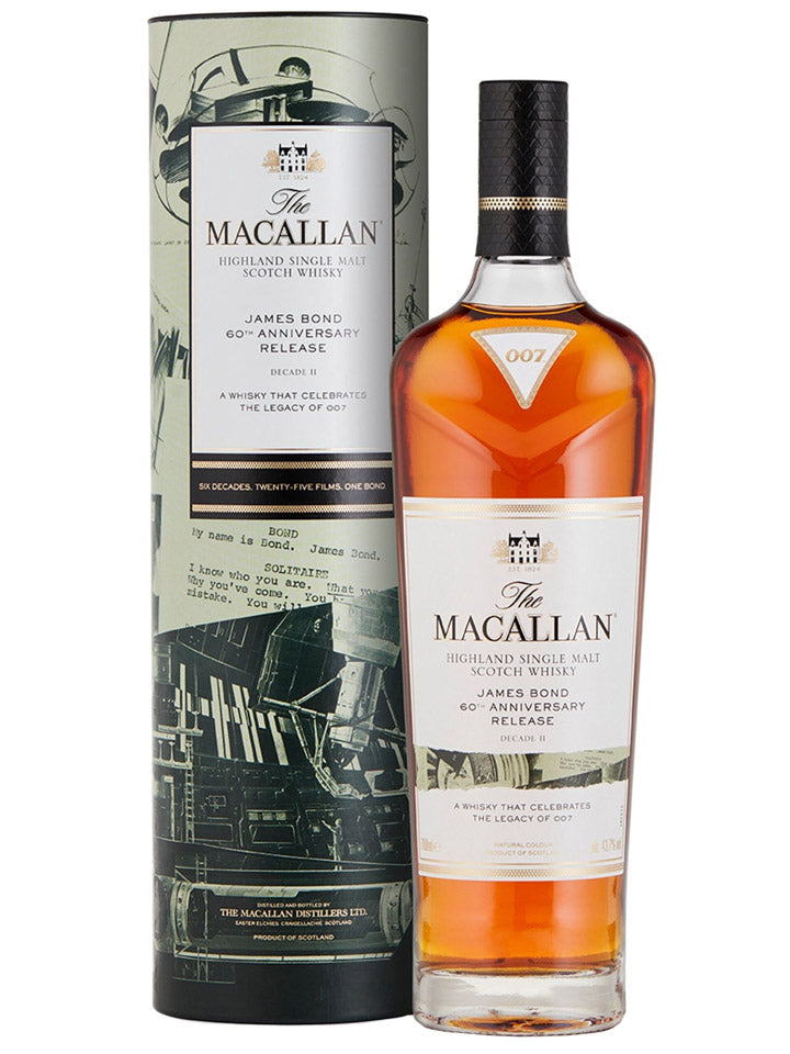 The Macallan James Bond 60th Anniversary Release Decade II Single Malt Scotch Whisky 700mL