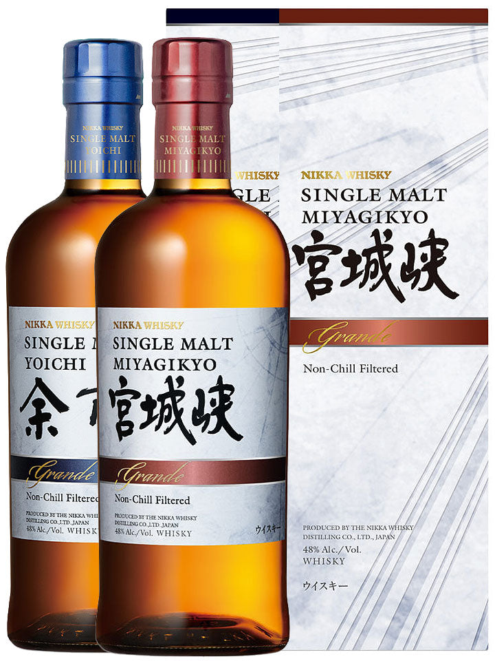 Nikka Yoichi + Miyagikyo Grande Collection Limited Edition Single Malt Japanese Whisky 2 x 700mL