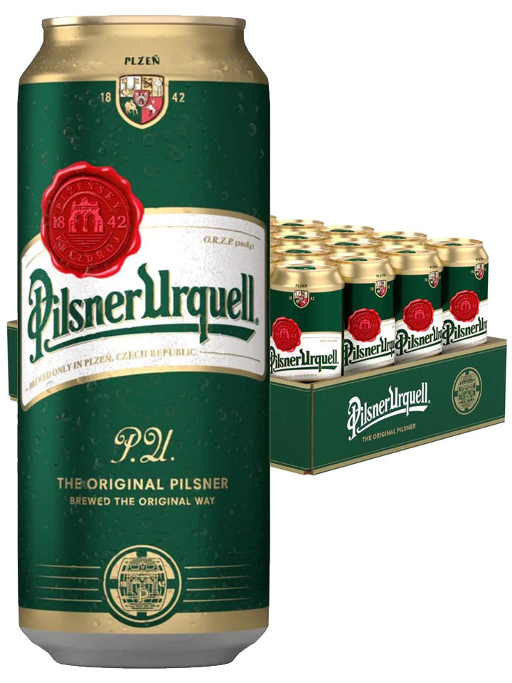 Pilsner Urquell Imported Beer Case 24 x 500mL Cans