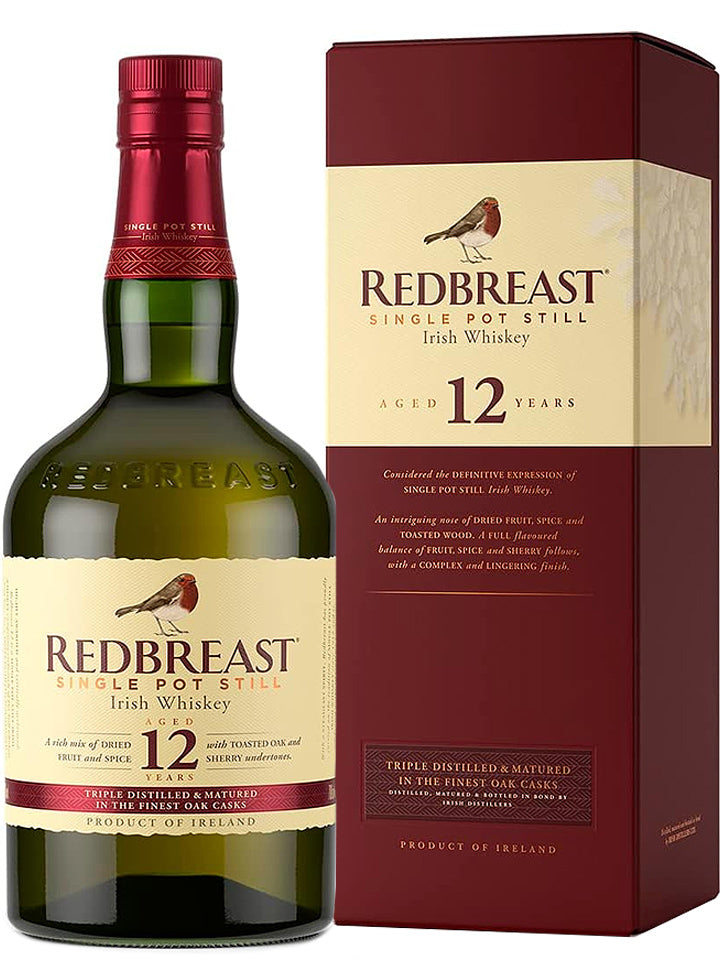 Redbreast 12 Year Old Single Pot Still Irish Whiskey 700mL