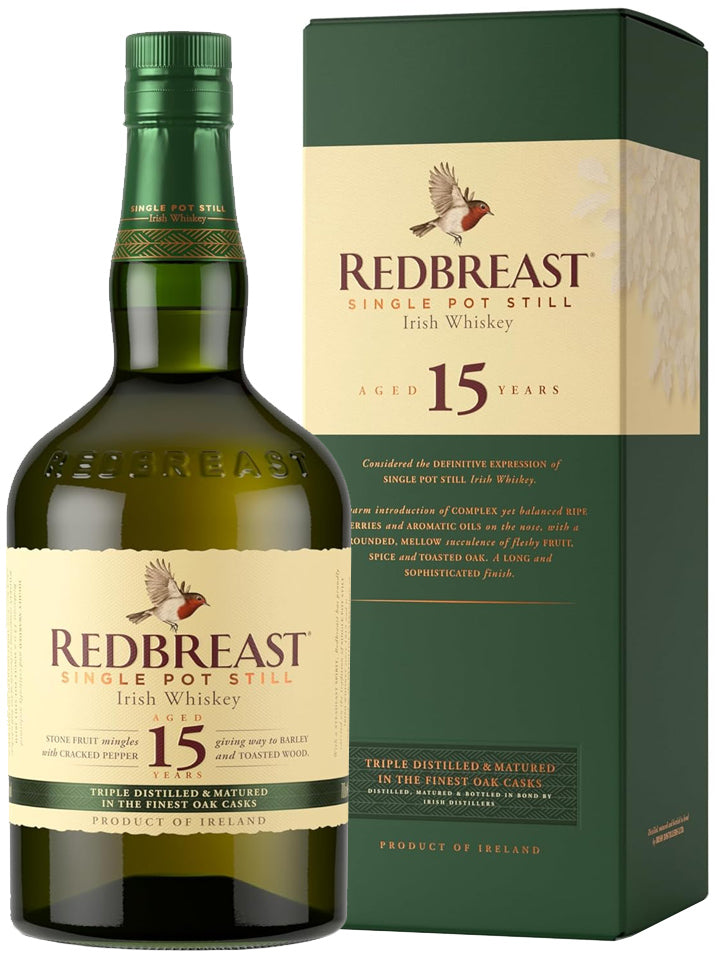 Redbreast 15 Year Old Single Pot Still Irish Whiskey 700mL