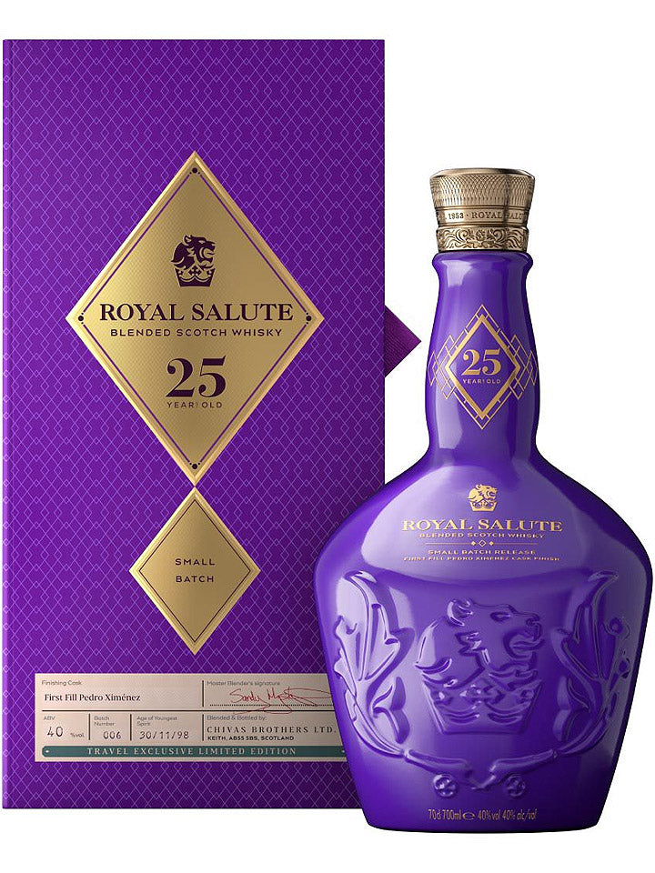 Royal Salute 25 Year Old 'Small Batch' First Fill PX Sherry Cask Finish Blended Scotch Whisky 700mL