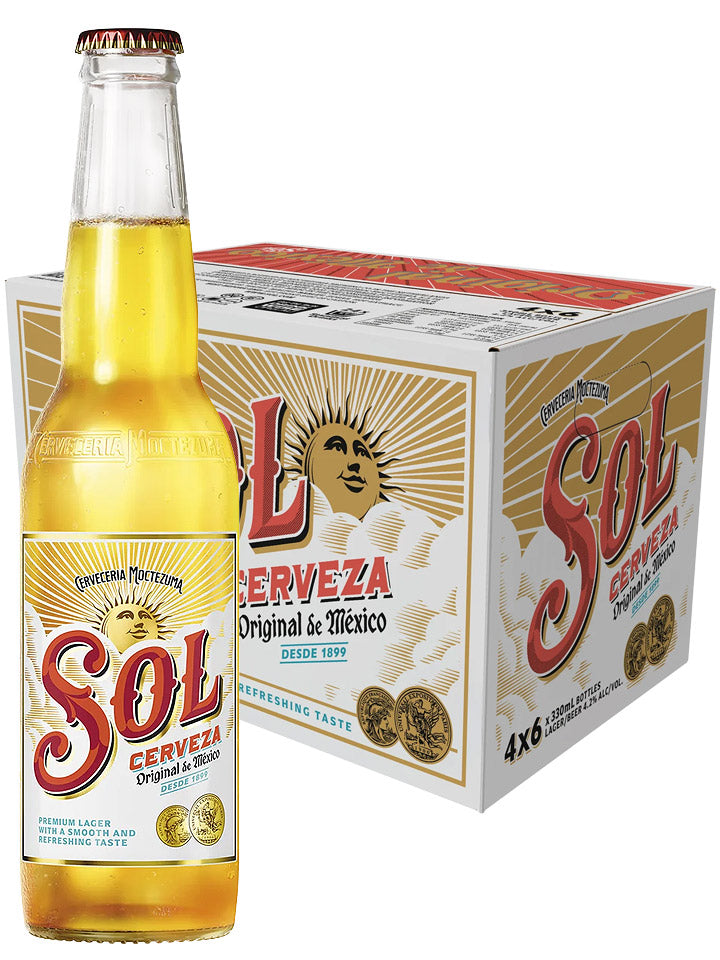 Sol Cerveza Original Lager Imported Beer Case 24 x 330mL Bottles – The ...