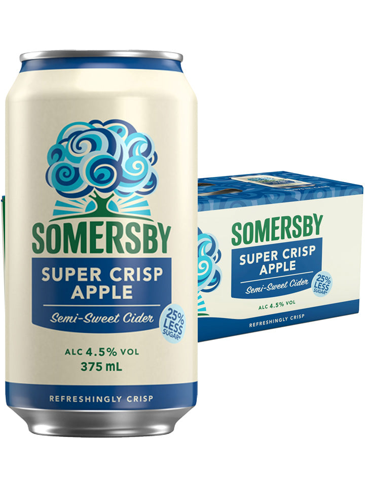 Somersby Super Crisp Apple Semi-Sweet Cider Case 30 x 375mL Cans