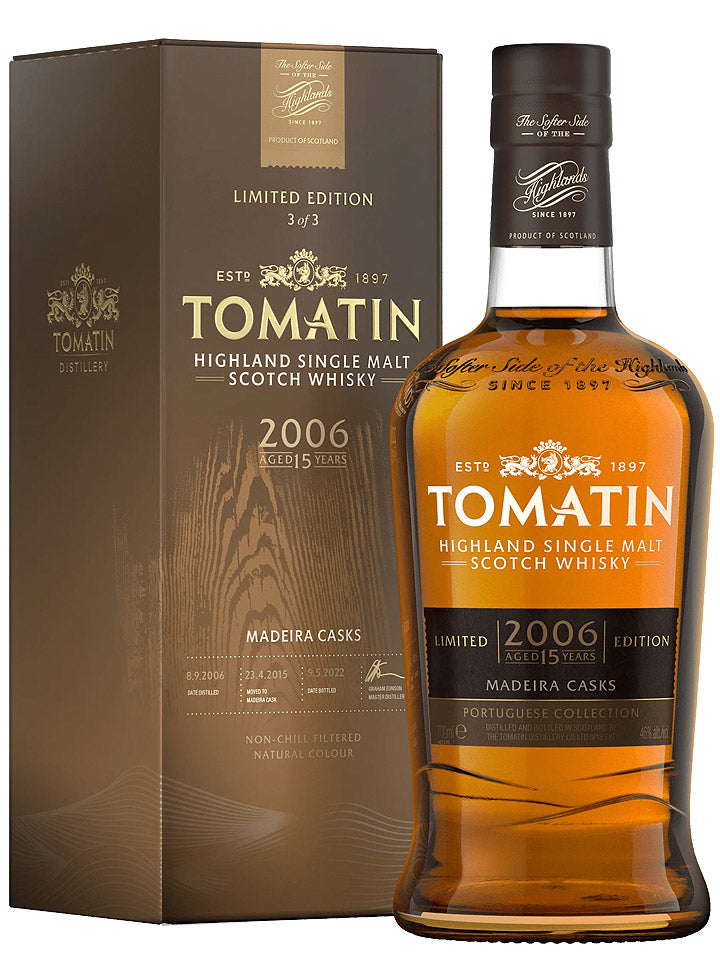 Tomatin 15 Year Old Madeira Casks Portuguese Collection Single Malt Scotch Whisky 700mL