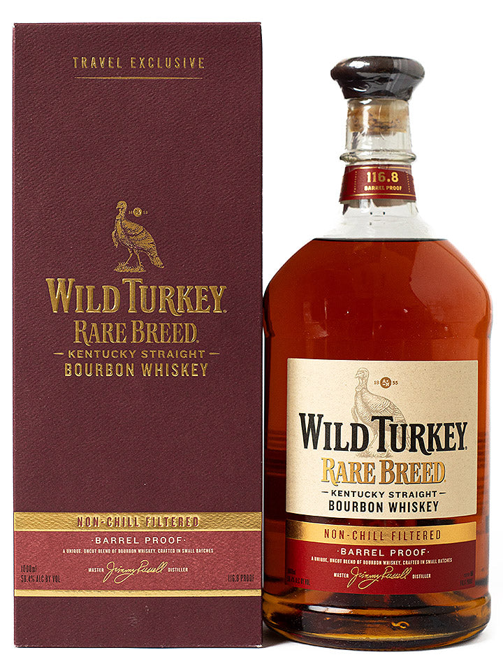 Wild Turkey Rare Breed Barrel Proof Non-Chill Filtered Kentucky Straight Bourbon Whiskey 1L
