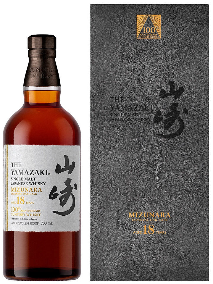 Yamazaki 18 Year Old Mizunara 100th Anniversary Edition Single Malt Japanese Whisky 700mL