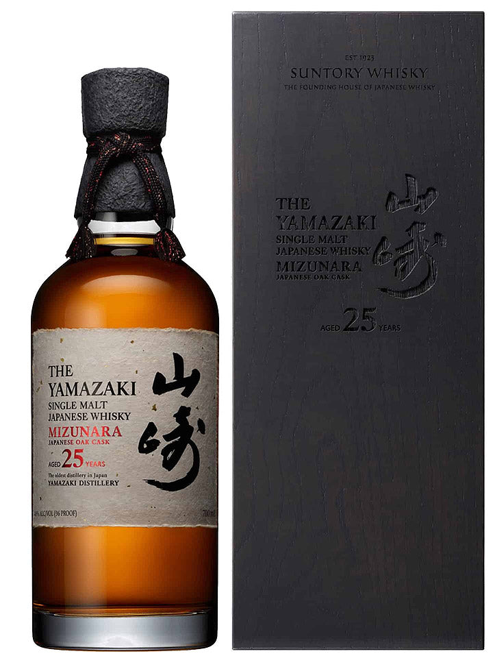 Yamazaki 25 Year Old Mizunara Single Malt Japanese Whisky 700mL
