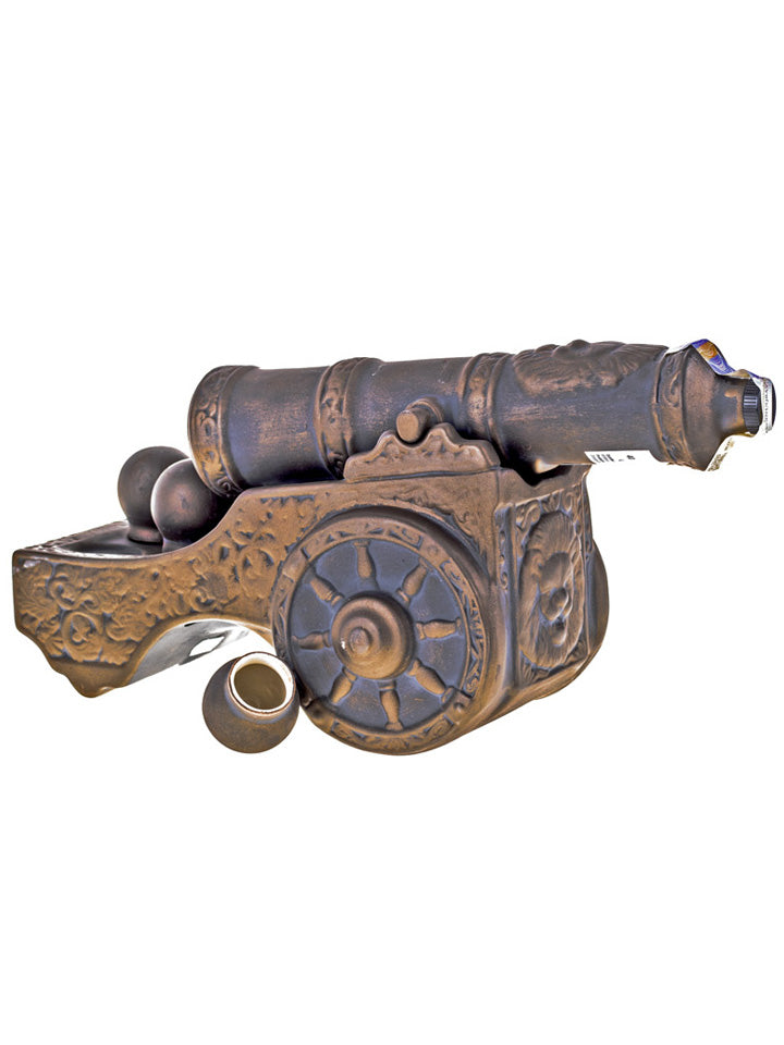 Zlatogor Ceramic Medieval Cannon With Cannonballs Ukrainian Vodka Miniature 500mL