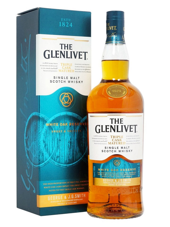 Glenlivet White Oak Reserve Triple Cask Matured Single Malt Scotch Whisky 1L