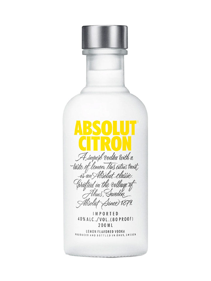 Absolut Citron Lemon Flavoured Swedish Vodka Miniature 200mL