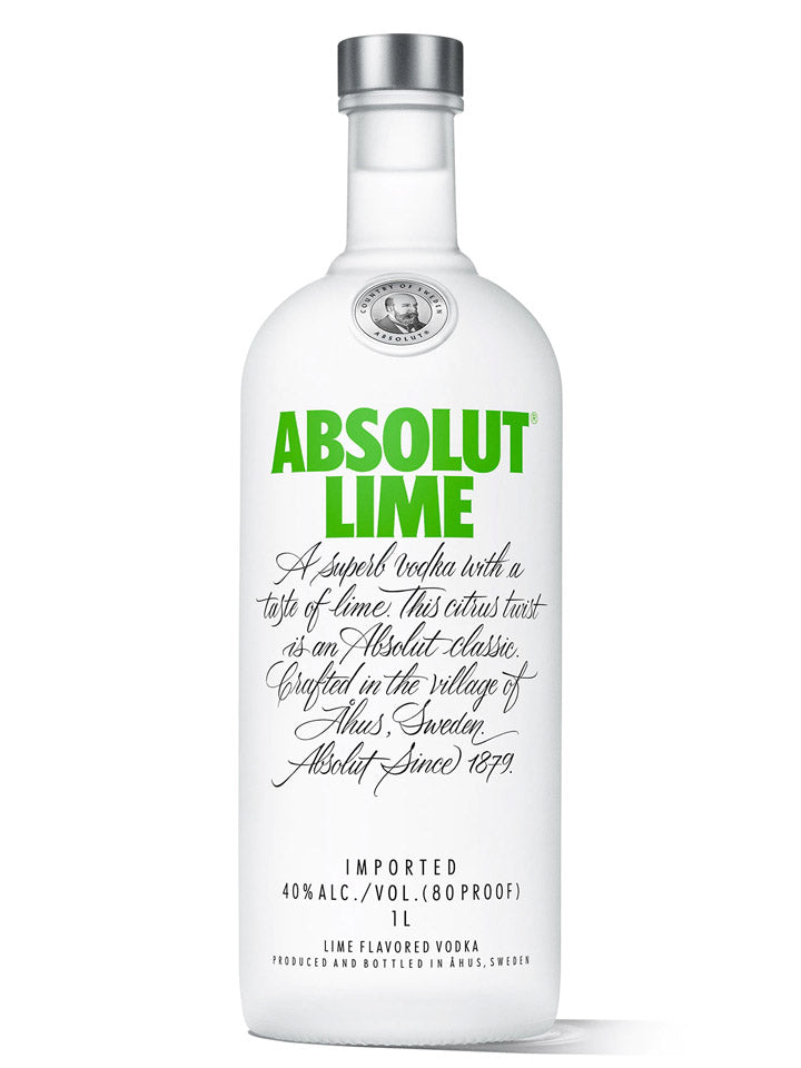 Absolut Lime Flavoured Swedish Vodka 1L
