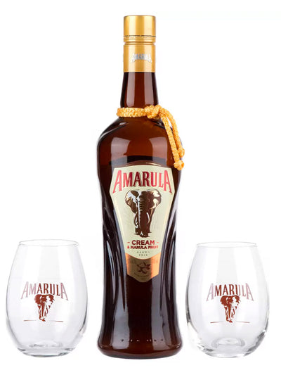 Amarula South African Cream Liqueur + 2 Glasses Gift Pack 700mL