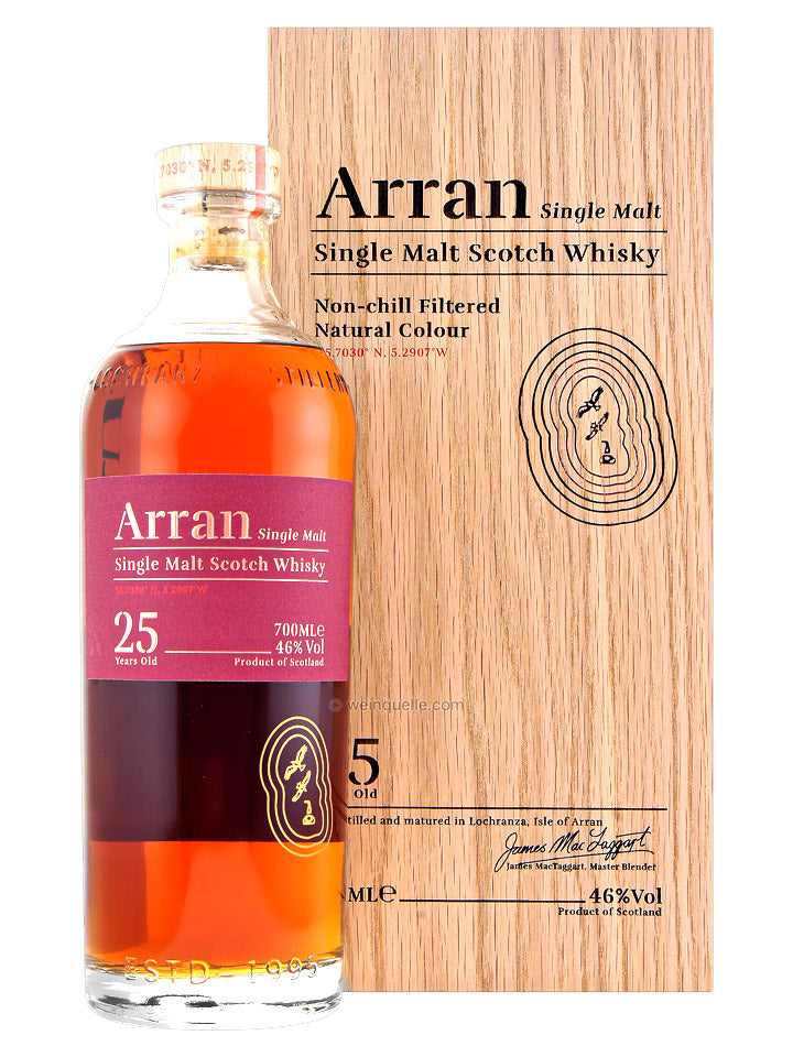 Arran 25 Year Old Single Malt Scotch Whisky 700mL
