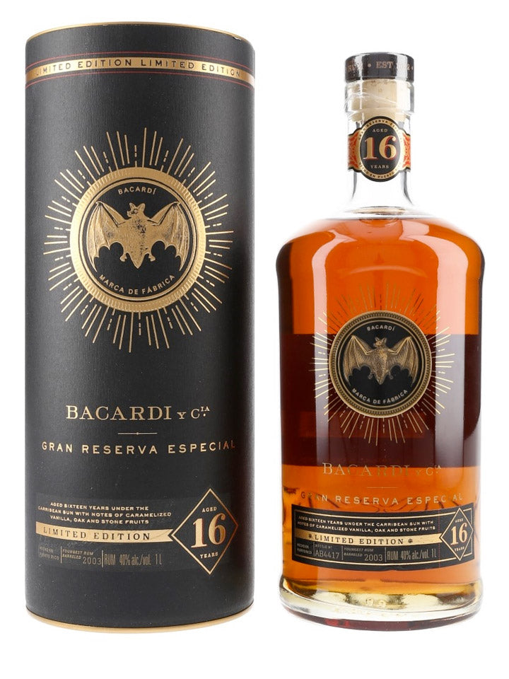 Bacardi 16 Year Old Gran Reserva Especial Limited Edition Rum 1L