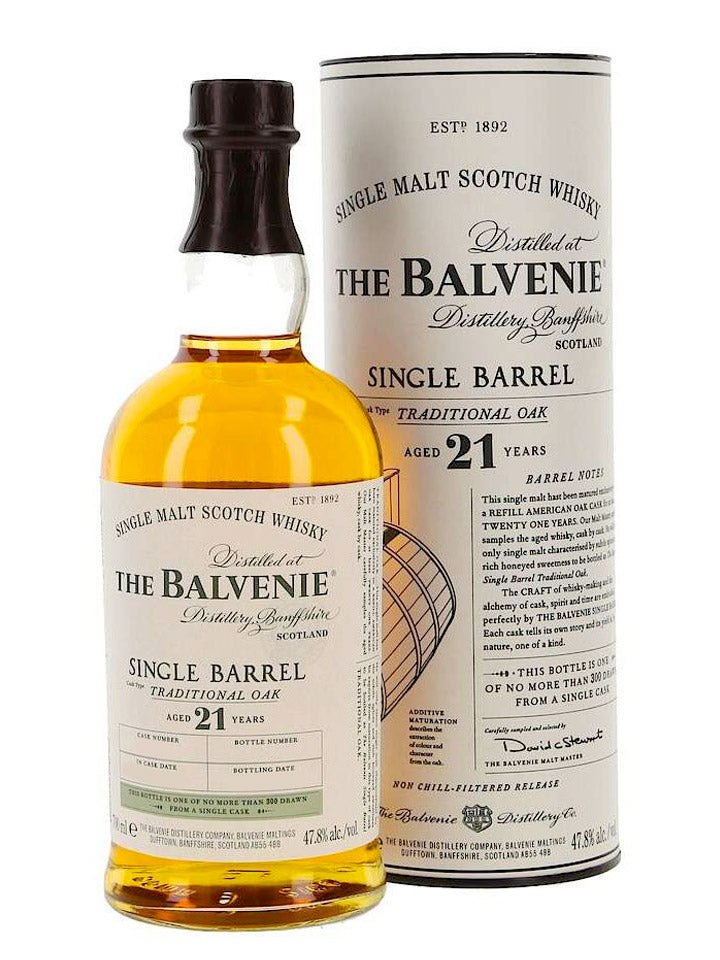 Balvenie 21 Year Old Single Barrel Single Malt Scotch Whisky 700mL
