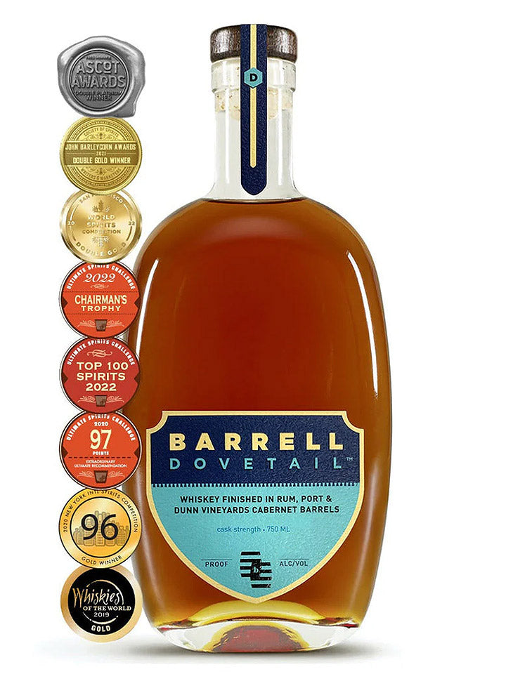Barrell Dovetail Rum, Port & Dunn Vineyards Cabernet Finish Blended Bourbon Whiskey 750mL