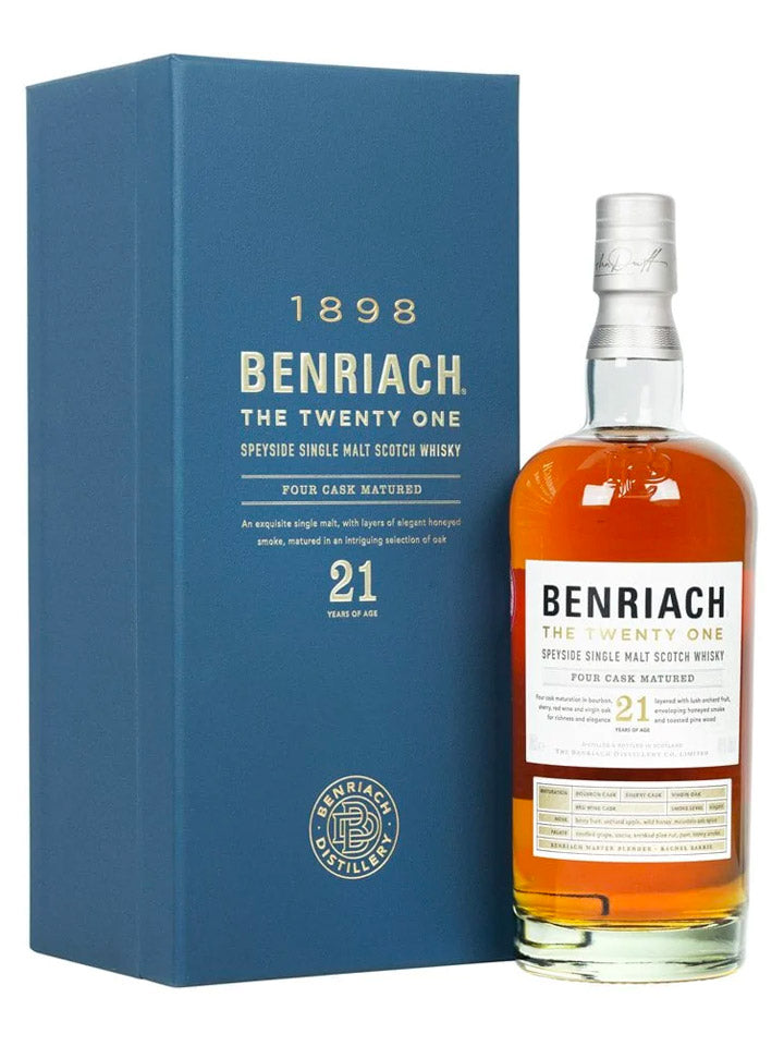 BenRiach 21 Year Old The Twenty One Speyside Single Malt Scotch Whisky 700mL