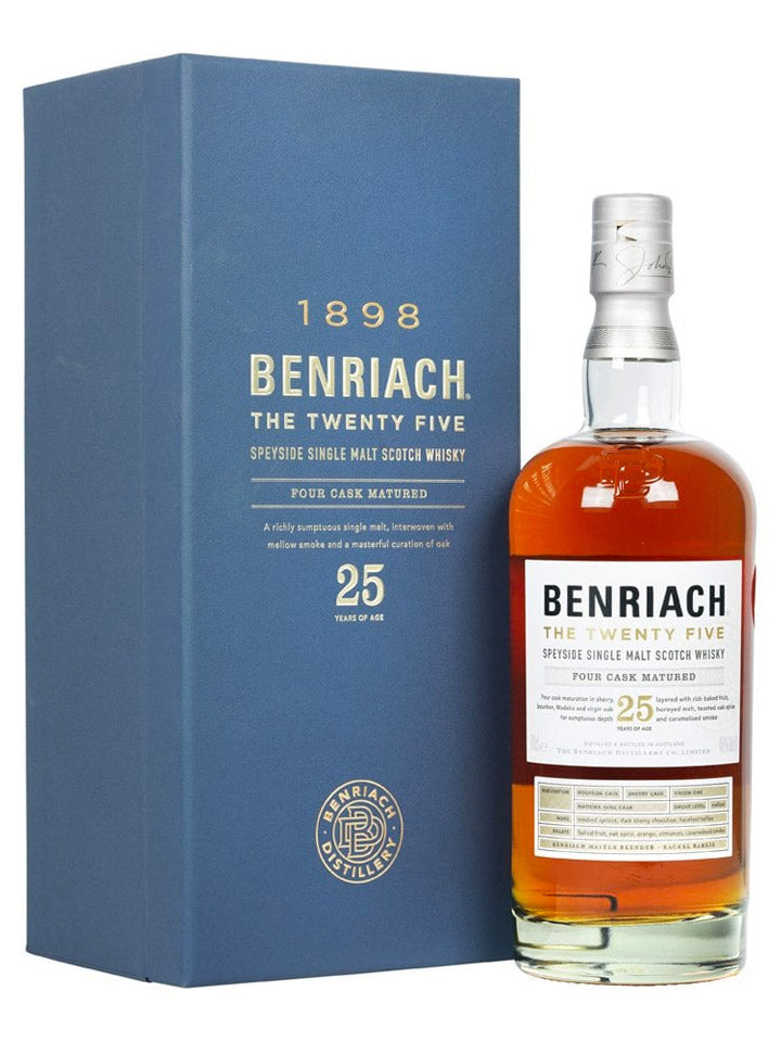 BenRiach 25 Year Old The Twenty Five Speyside Single Malt Scotch Whisky 700mL