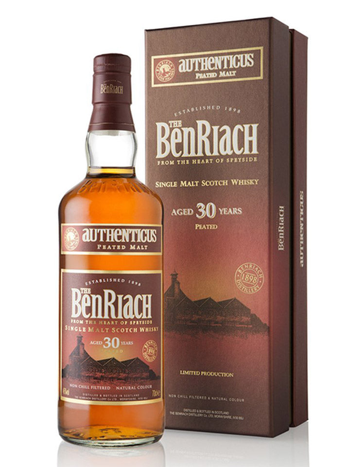 BenRiach 30 Year Old Authenticus Speyside Single Malt Scotch Whisky 700mL