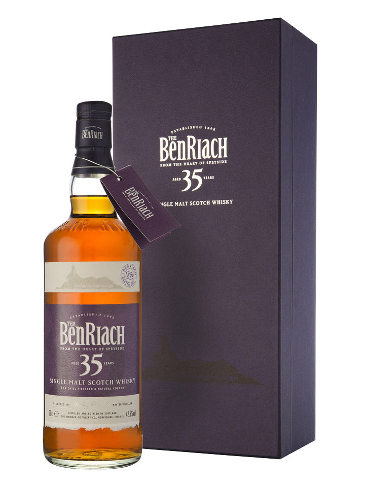 BenRiach 35 Year Old Deluxe Speyside Single Malt Scotch Whisky 700mL