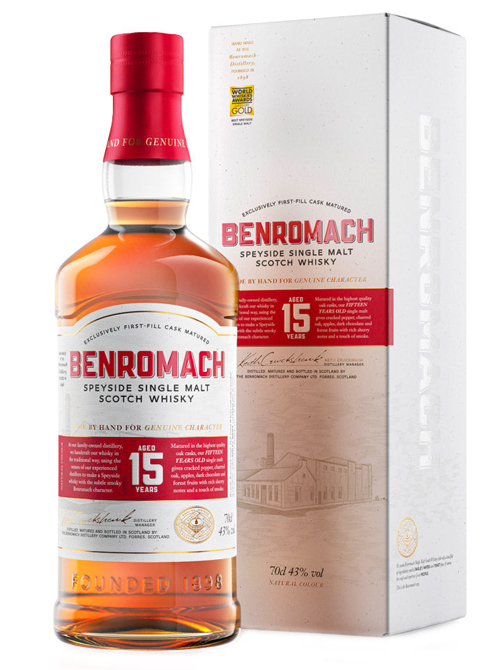 Benromach 15 Year Old Speyside Single Malt Scotch Whisky 700mL