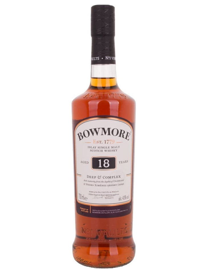 Bowmore 18 Year Old Deep & Complex Islay Single Malt Scotch Whisky 700mL