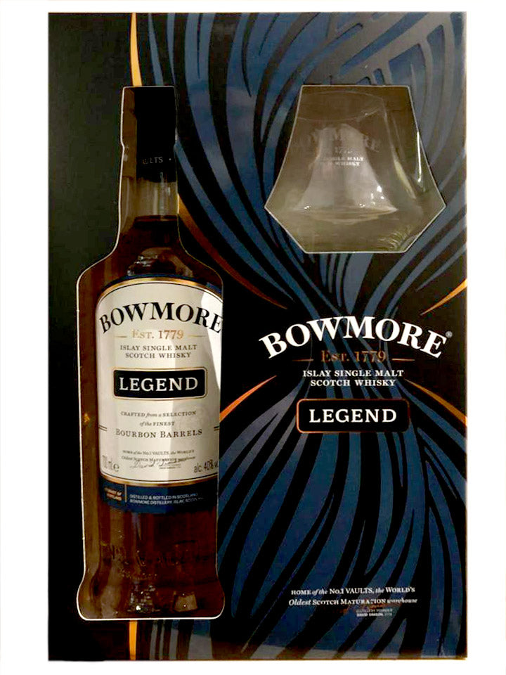 Bowmore Legend + Glass Gift Pack Single Malt Scotch Whisky 700mL