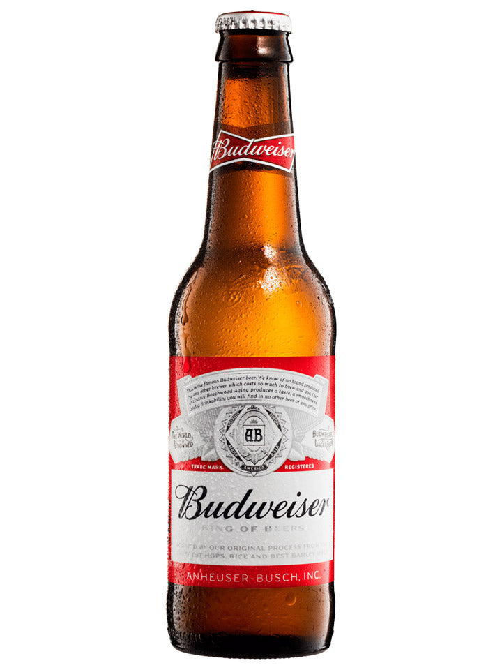 Budweiser Lager Imported From USA 5% Beer Case 24 x Pack 355mL Bottles