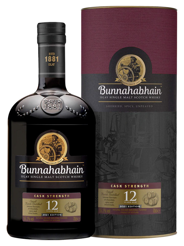 Damaged - Bunnahabhain 12 Year Old Cask Strength 2021 Single Malt Scotch Whisky 700mL