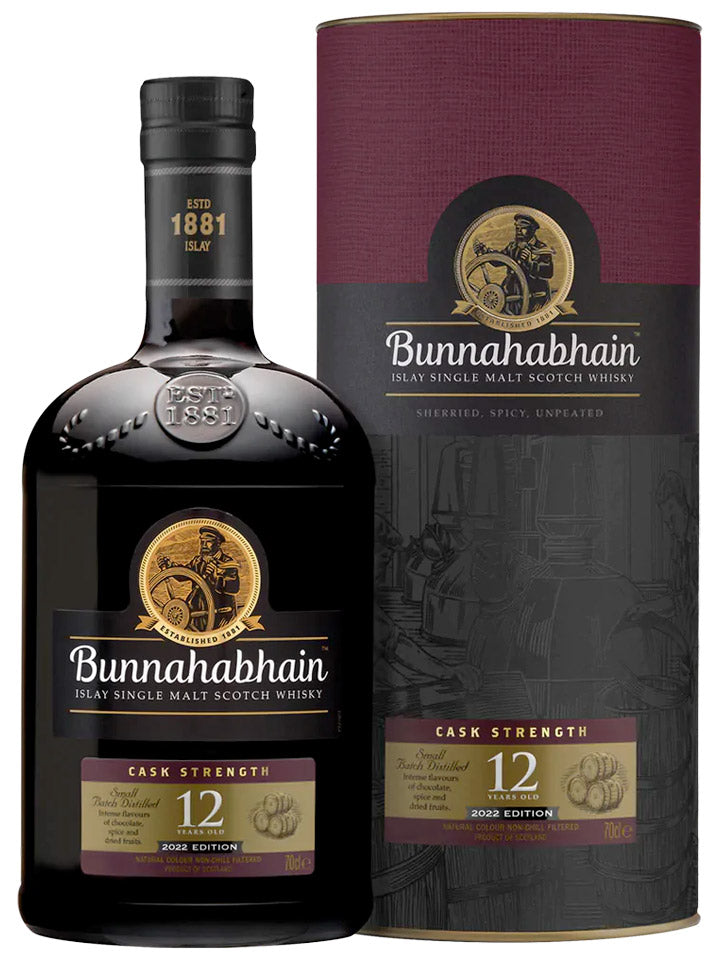 Bunnahabhain 12 Year Old Cask Strength 2022 Single Malt Scotch Whisky 700mL