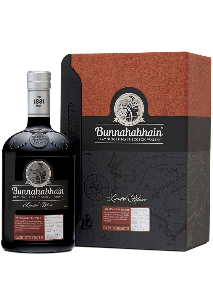 Bunnahabhain 22 Year Old 1997 Moine PX Finish Single Malt Scotch Whisky 700mL