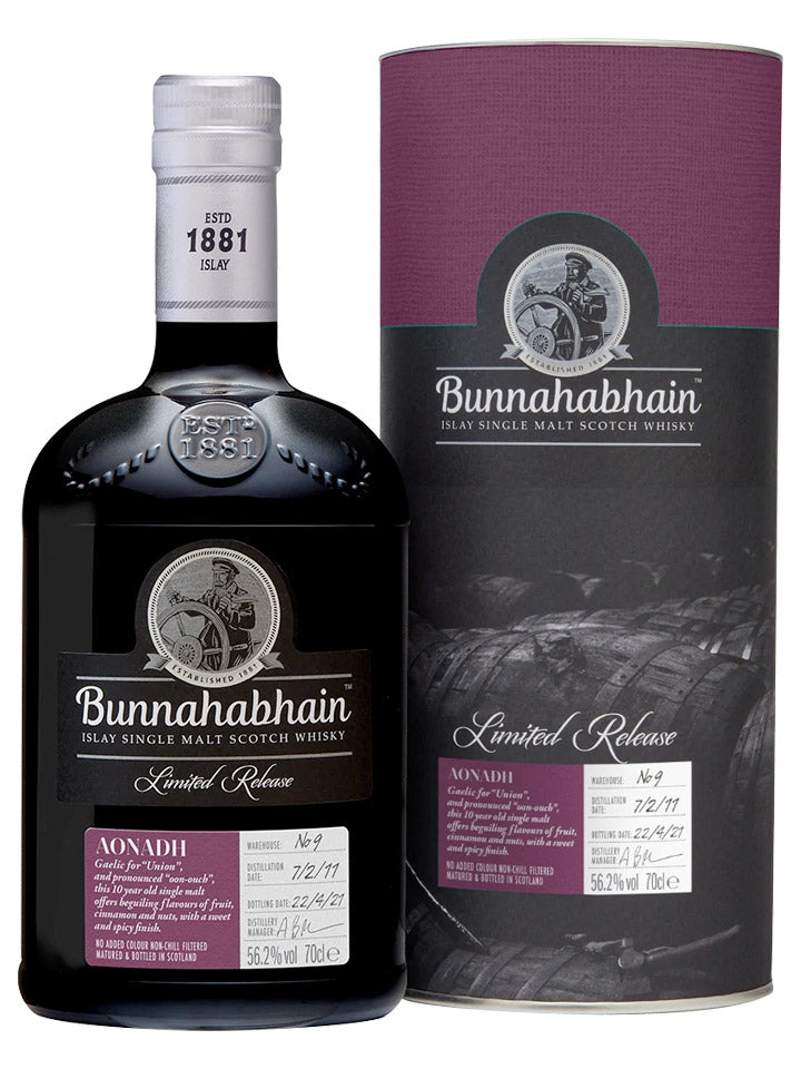Bunnahabhain 10 Year Old 2011 Aonadh Port Sherry Cask Single Malt Scotch Whisky 700mL
