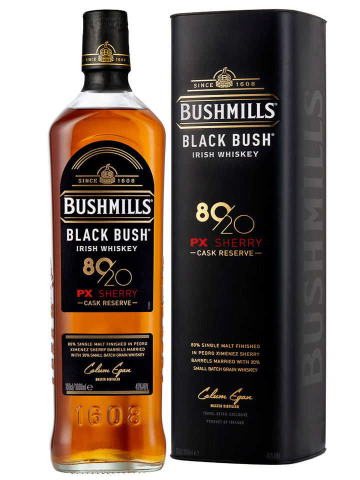 Bushmills Black Bush 80/20 PX Sherry Cask Reserve Blended Malt Irish Whiskey 1L