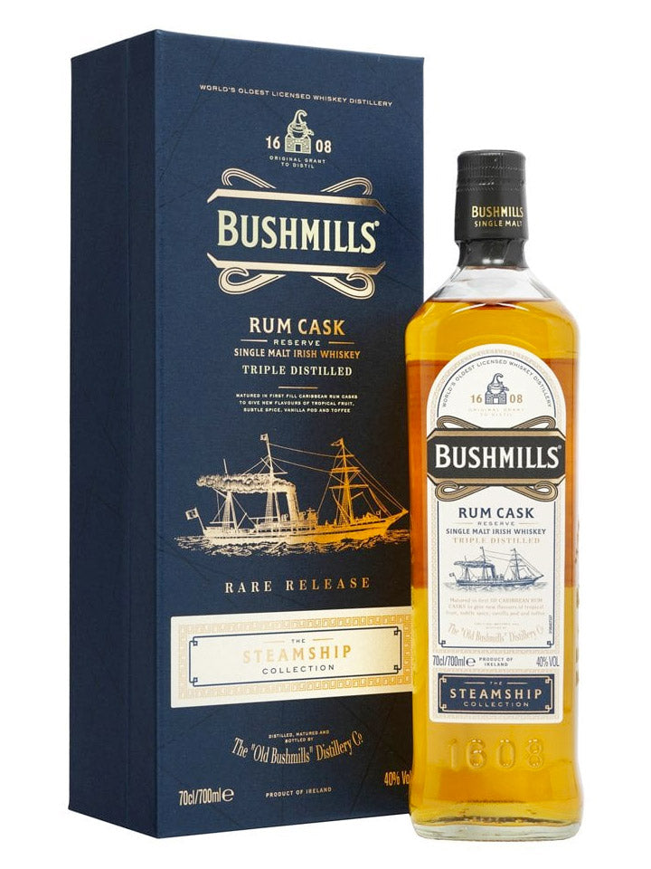 Bushmills Steamship Rum Cask Reserve Single Malt Irish Whiskey 700mL