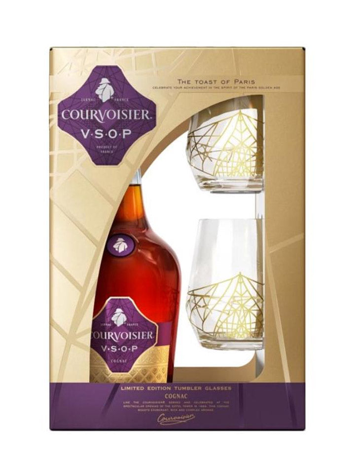 Courvoisier VSOP Triple Oak Special Edition Cognac + 2 Glasses Gift Pack 1L