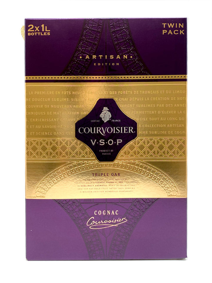 Courvoisier VSOP Triple Oak Artisan Edition Twin Pack Cognac 1L