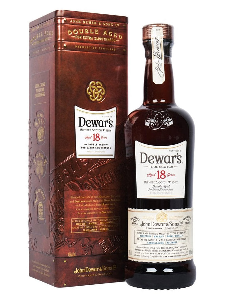 Dewar's 18 Year Old Double Aged Blended Scotch Whisky 750mL