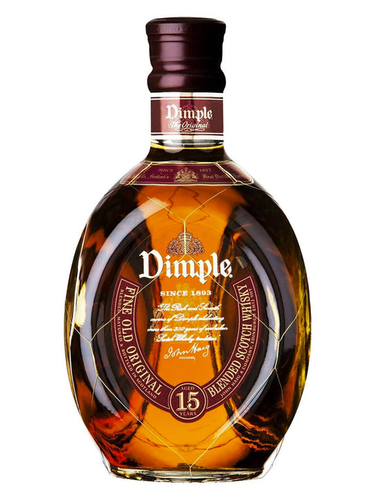 Dimple 15 Year Old Fine Blended Scotch Whisky 1L – The Drink Society