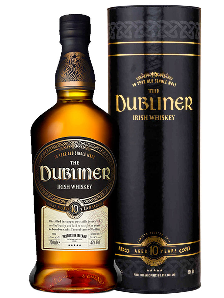 The Dubliner 10 Year Old Single Malt Irish Whiskey 700mL