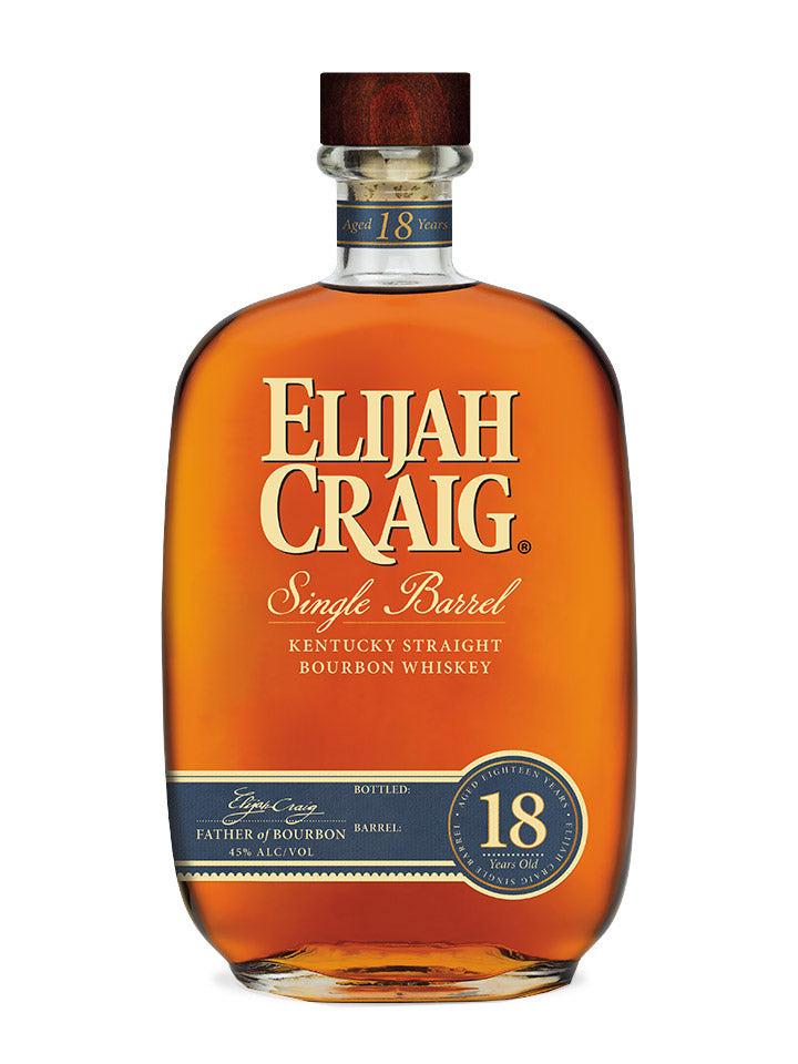 Elijah Craig 18 Year Old Single Barrel Kentucky Straight Bourbon Whiskey 750mL
