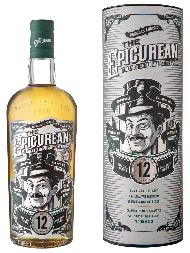 The Epicurean 12 Year Old Lowlands Blended Malt Scotch Whisky 700mL