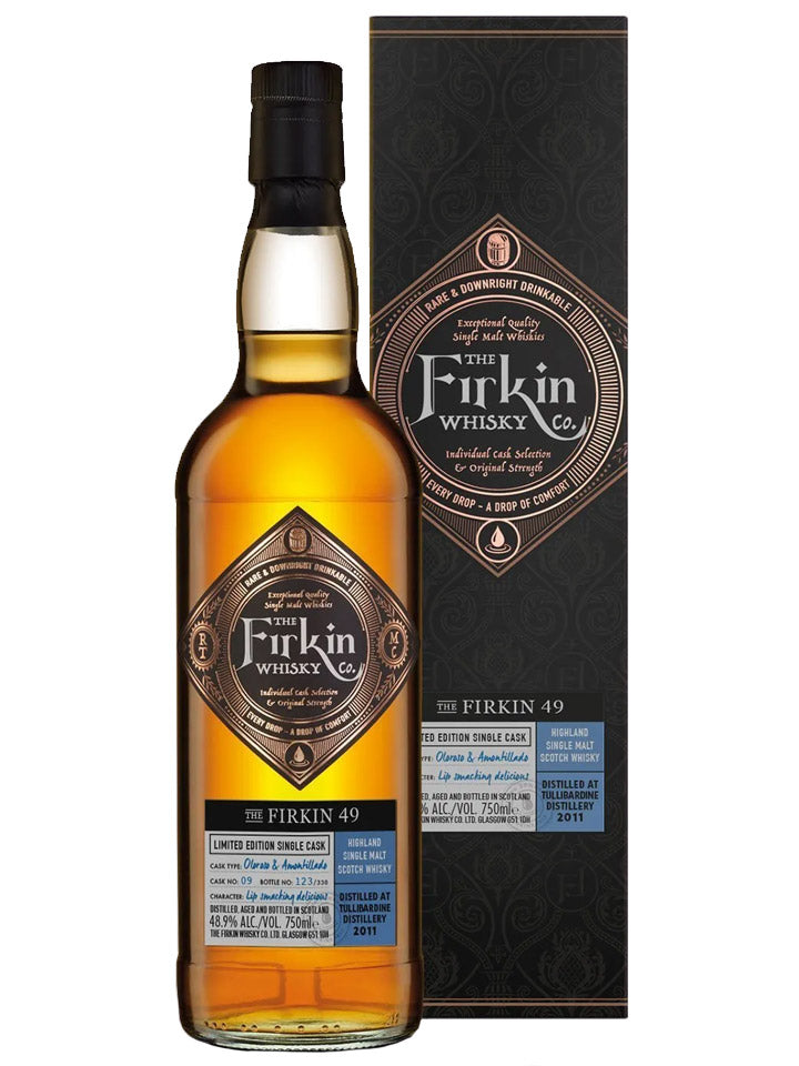 Tullibardine 2012 8 Year Old Firkin 49 Oloroso & Amontillado Cask Single Malt Scotch Whisky 700mL
