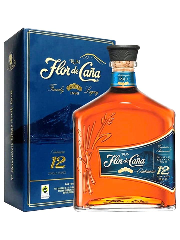 Flor de Cana 12 Year Old Centenario With Gift Box Rum 1L